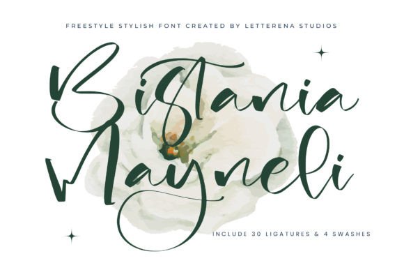 Bistania Mayneli – Elegant Script Font
