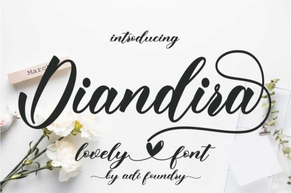 Diandira Font Review: A Script Typeface for Editorial Elegance