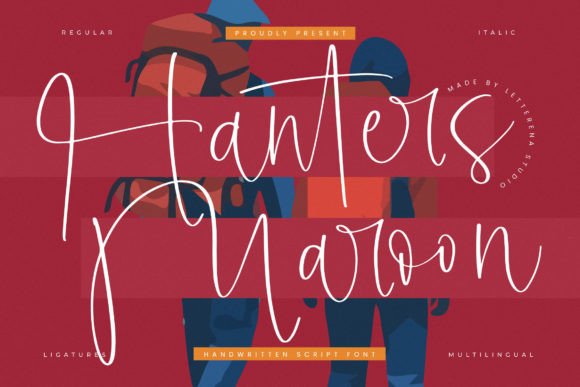 Hanters Maroon Font