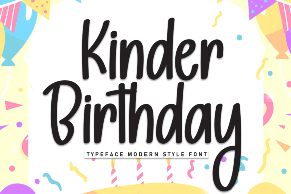 Kinder Birthday Font Review