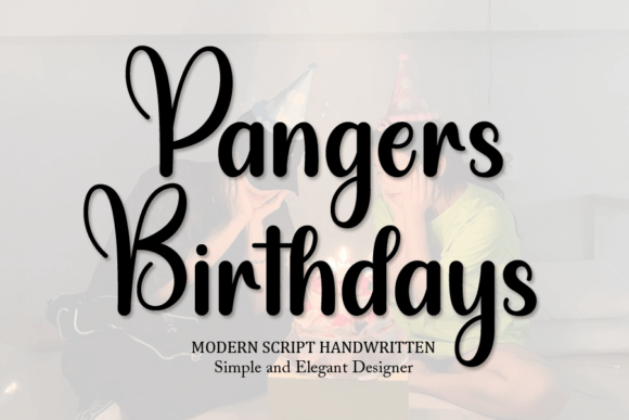 Pangers Birthdays Font for Web Design