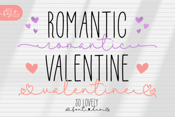 Romantic Valentine Duo: A Font Pair for Heartfelt Branding