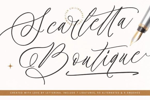 Scarletta Boutique Font for Craft Projects