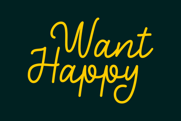 Want Happy: A Cheerful Font for Creative Campaigns