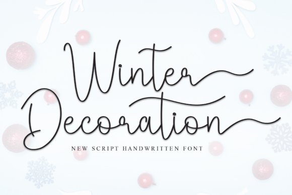 Winter Decoration Font: A Stylish Script for Web Design